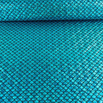 Metallic Printed Stretch Fabric – Aqua Blue - Ribes y Casals