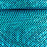 Metallic Printed Stretch Fabric – Aqua Blue - Ribes y Casals