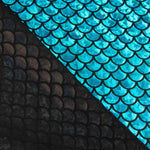 Metallic Printed Stretch Fabric – Aqua Blue - Ribes y Casals