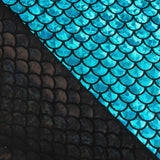 Metallic Printed Stretch Fabric – Aqua Blue - Ribes y Casals