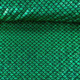 Metallic Printed Stretch Fabric – Aqua Green - Ribes y Casals