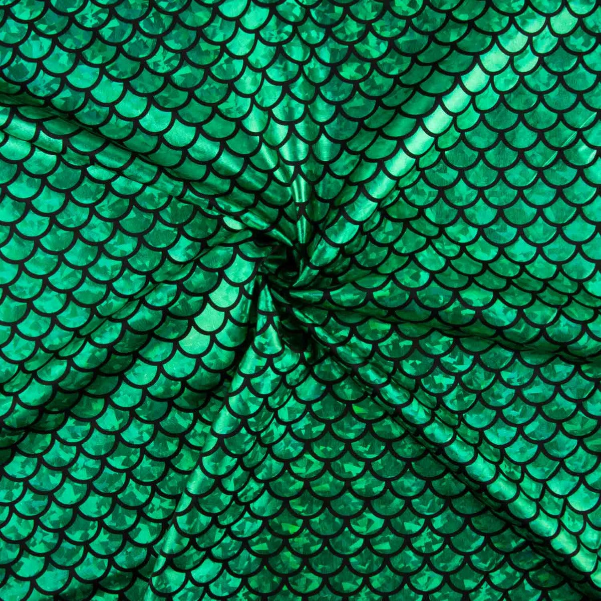 Metallic Printed Stretch Fabric – Aqua Green - Ribes y Casals