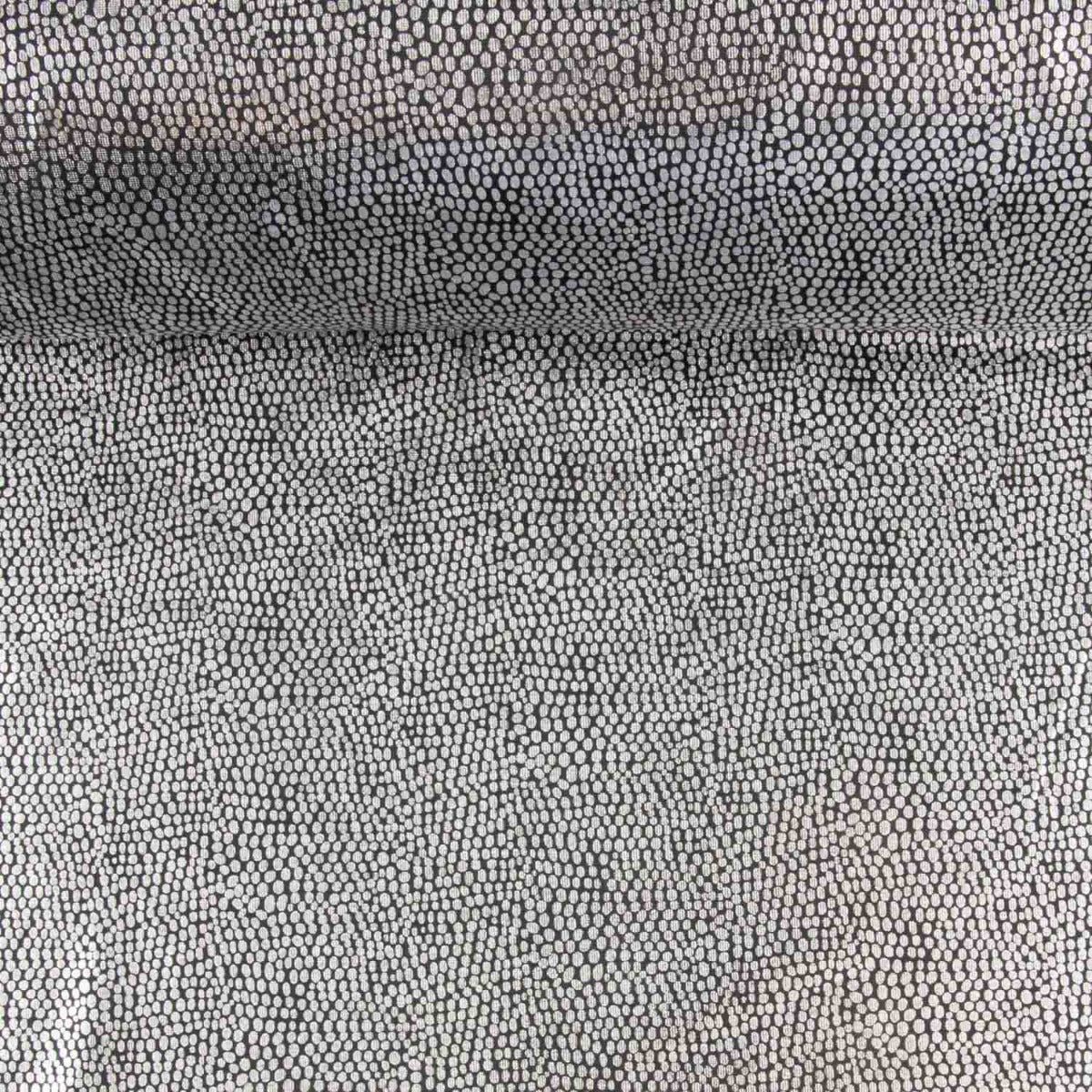 Metallic Printed Stretch Fabric – Stone Silver - Ribes y Casals