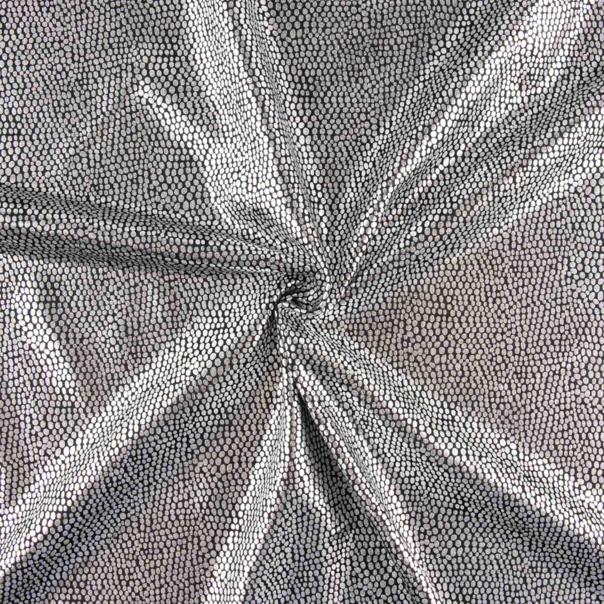 Metallic Printed Stretch Fabric – Stone Silver - Ribes y Casals