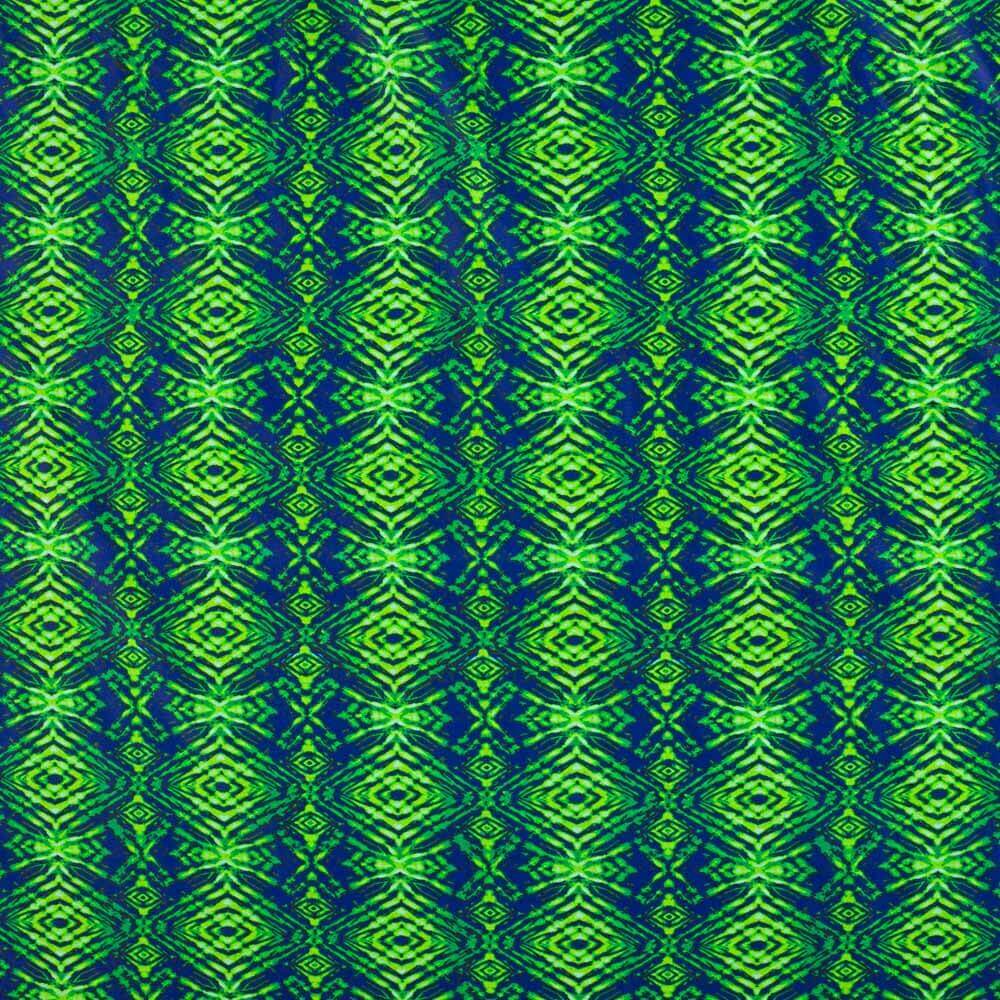 Lycra Printed Diamonds Green - Ribes y Casals