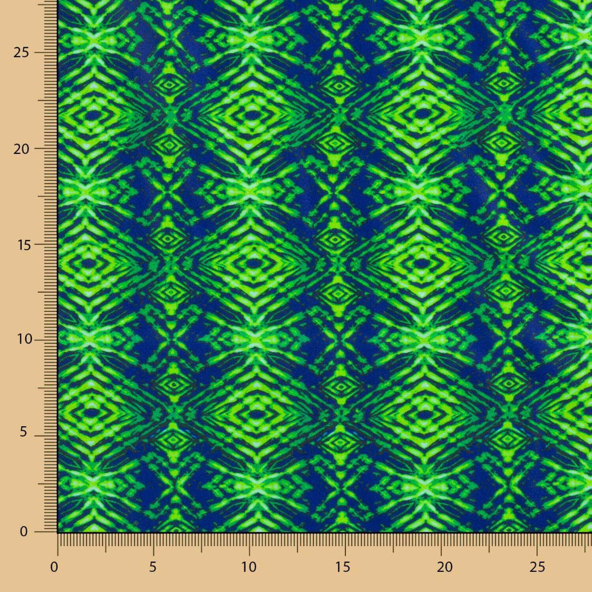 Lycra Printed Diamonds Green - Ribes y Casals