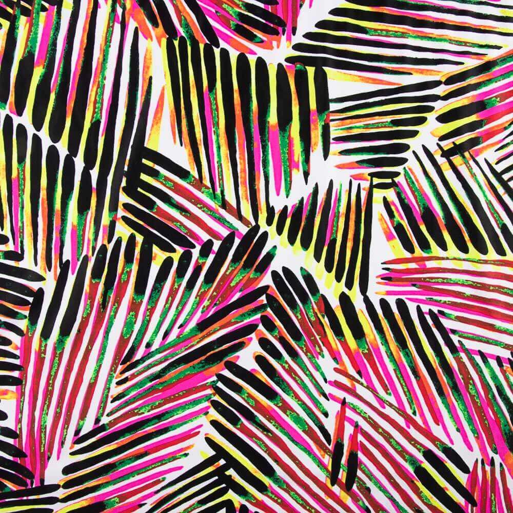 Lycra Printed Striped Pink-Black - Ribes y Casals