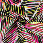 Lycra Printed Striped Pink-Black - Ribes y Casals