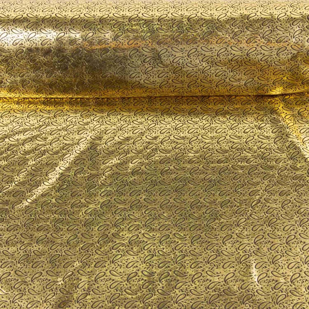 Metallic Printed Stretch Fabric – Yestic Gold - Ribes y Casals
