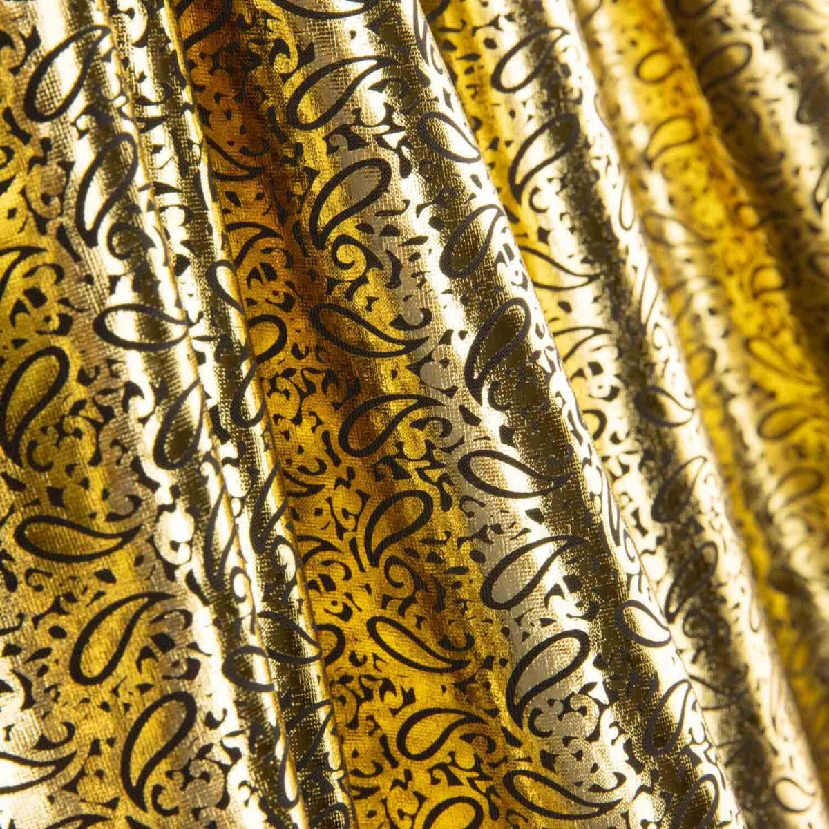 Metallic Printed Stretch Fabric – Yestic Gold - Ribes y Casals