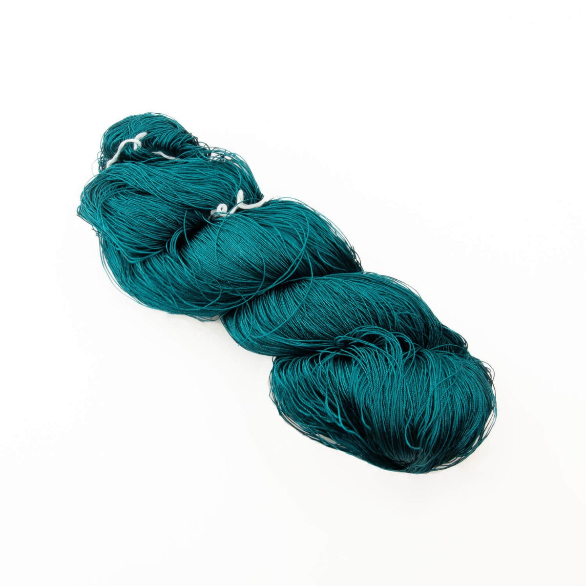 Silk Fringe Yarn – Teal Blue - Ribes y Casals