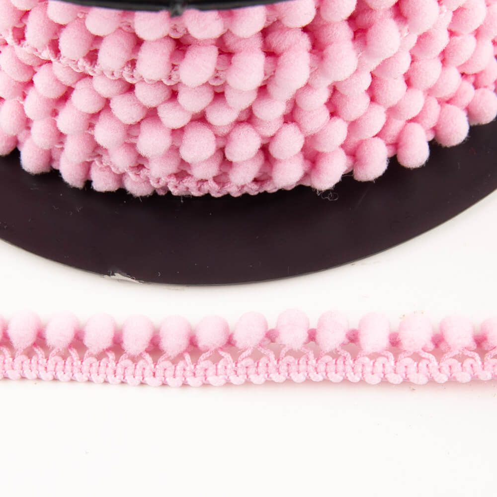 Pompom Trim Mini Pink - Ribes y Casals