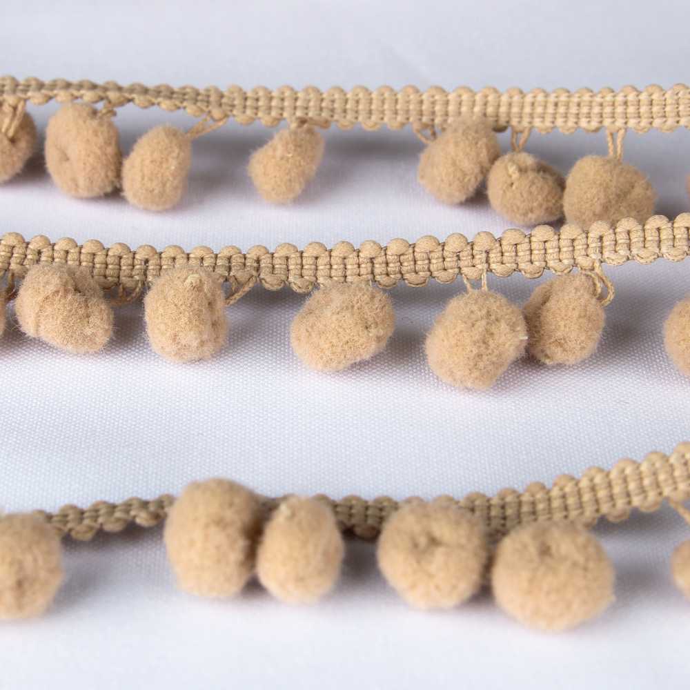 Pompom Trim Maxi Beige - Ribes y Casals
