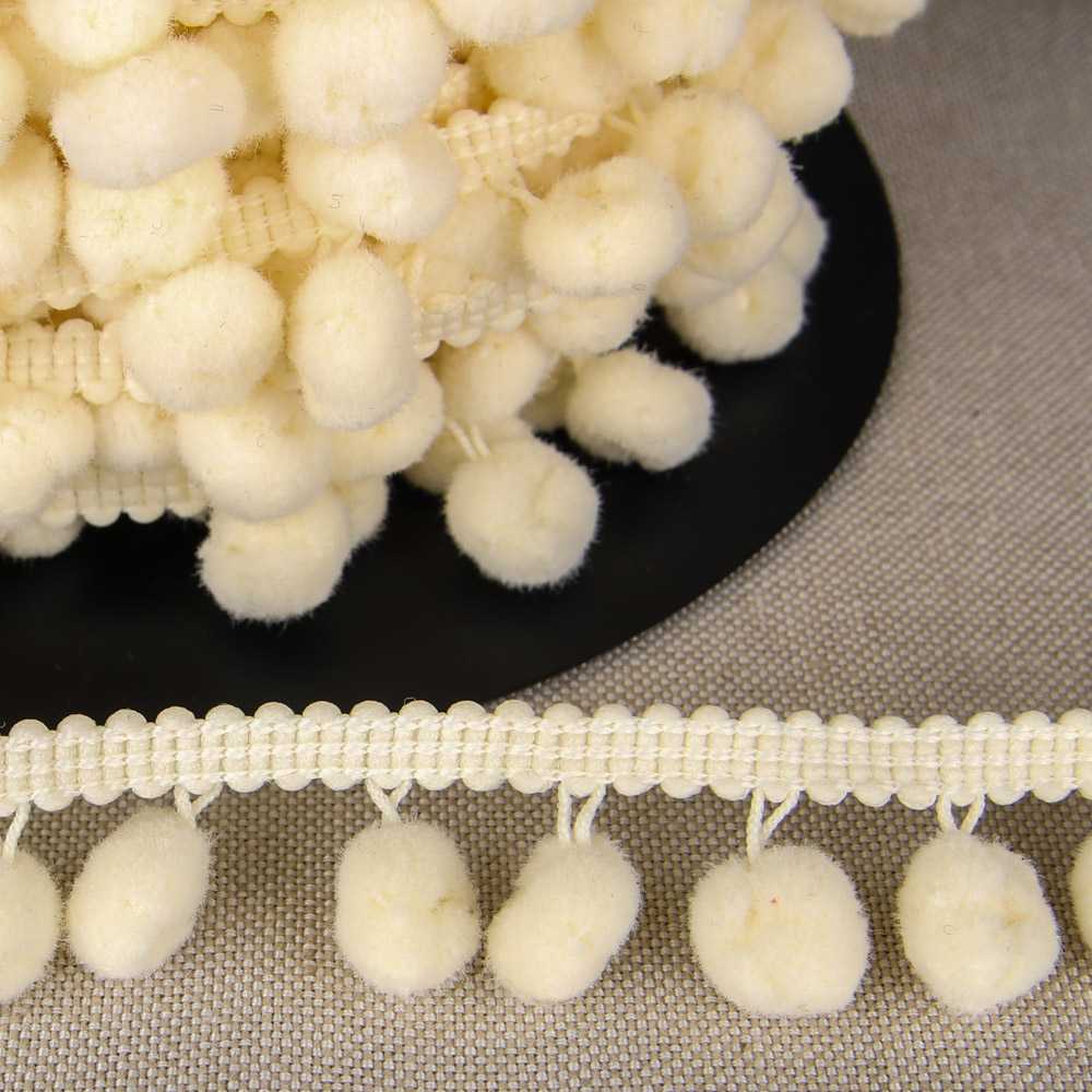 Pompom Trim Maxi Ecru - Ribes y Casals