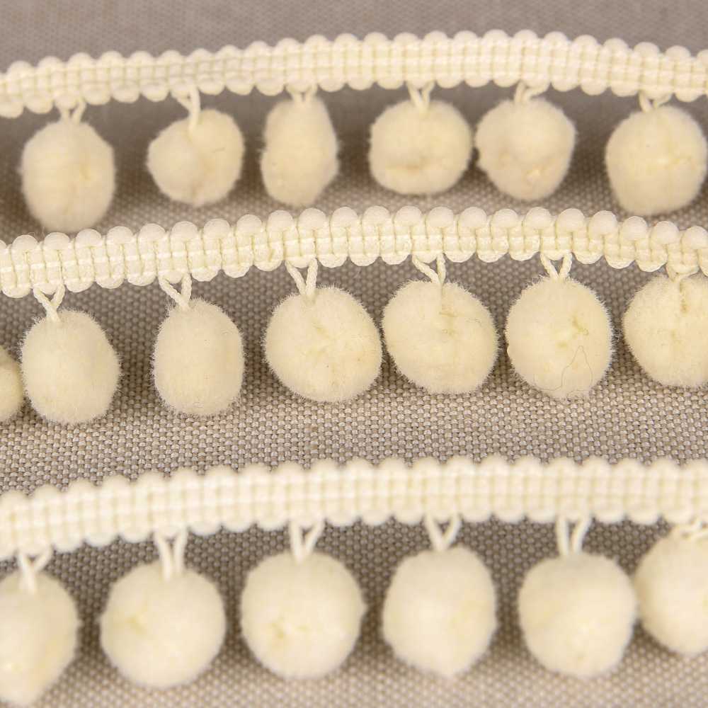 Pompom Trim Maxi Ecru - Ribes y Casals