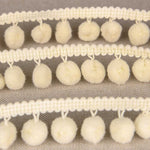 Pompom Trim Maxi Ecru - Ribes y Casals