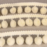 Pompom Trim Maxi Ecru - Ribes y Casals
