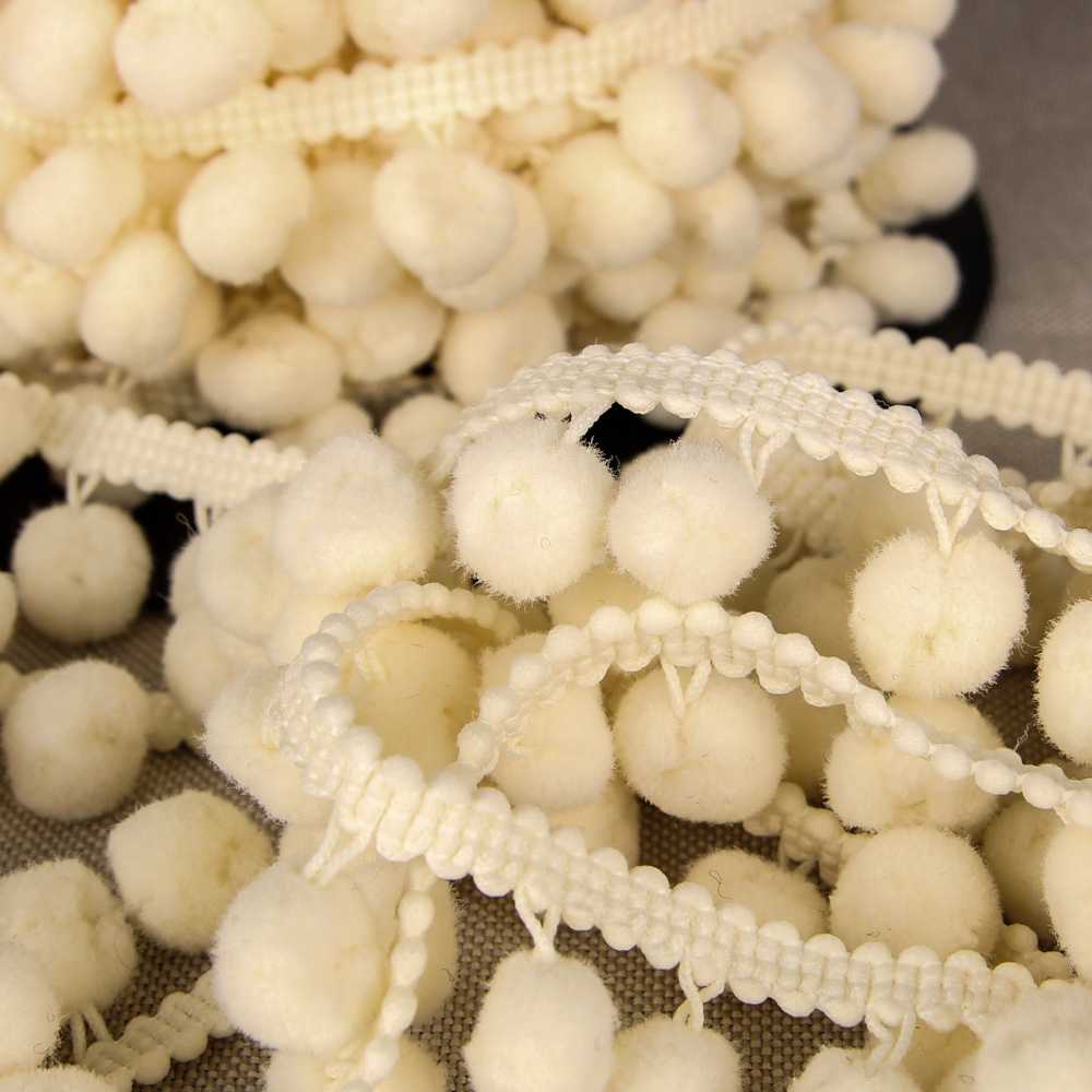Pompom Trim Maxi Ecru - Ribes y Casals