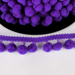 Pompom Trim Maxi Purple - Ribes y Casals