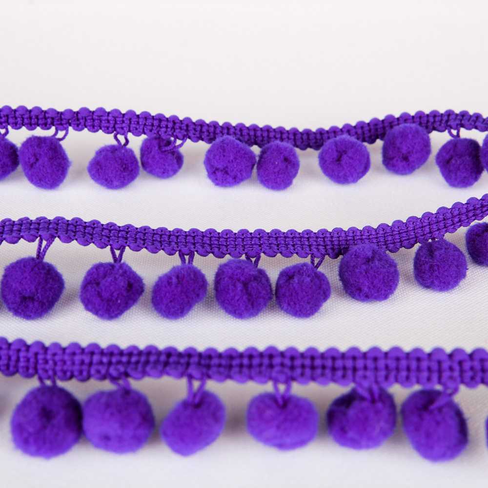 Pompom Trim Maxi Purple - Ribes y Casals