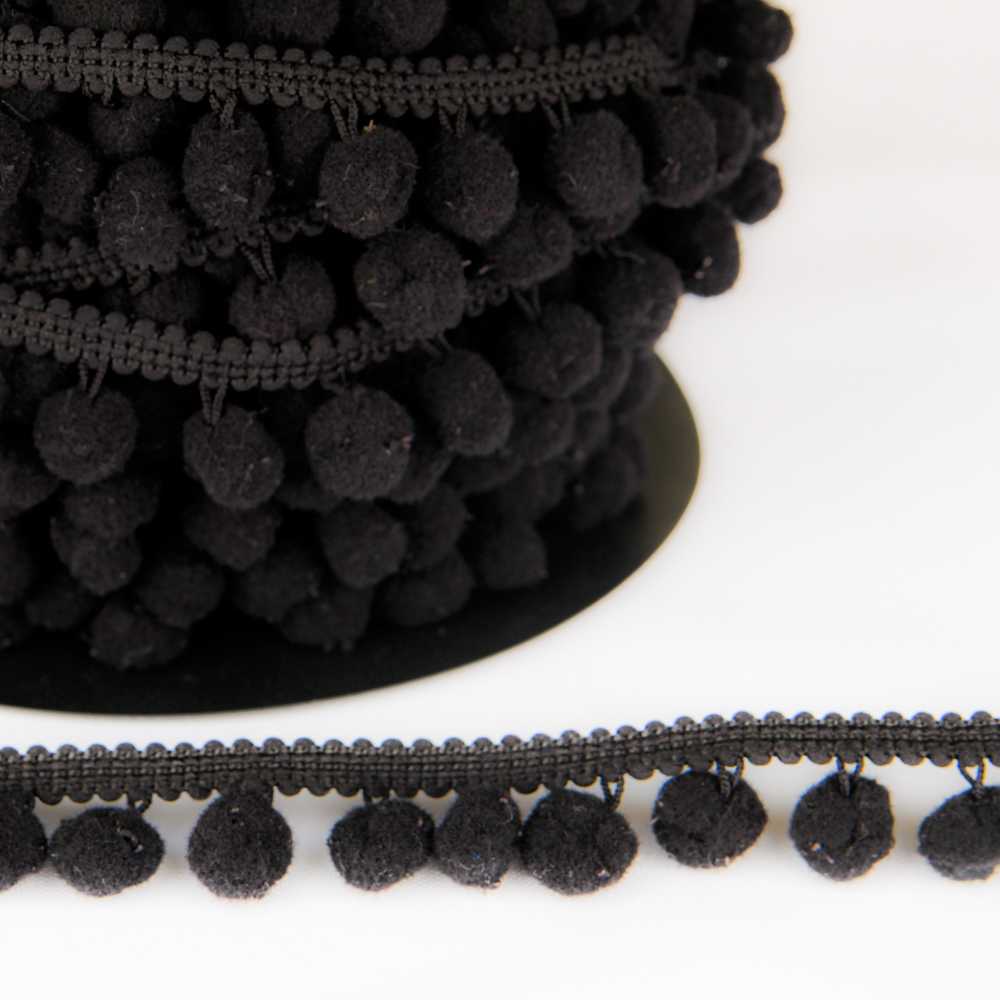 Pompom Trim Maxi Black - Ribes y Casals