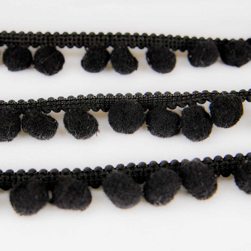 Pompom Trim Maxi Black - Ribes y Casals