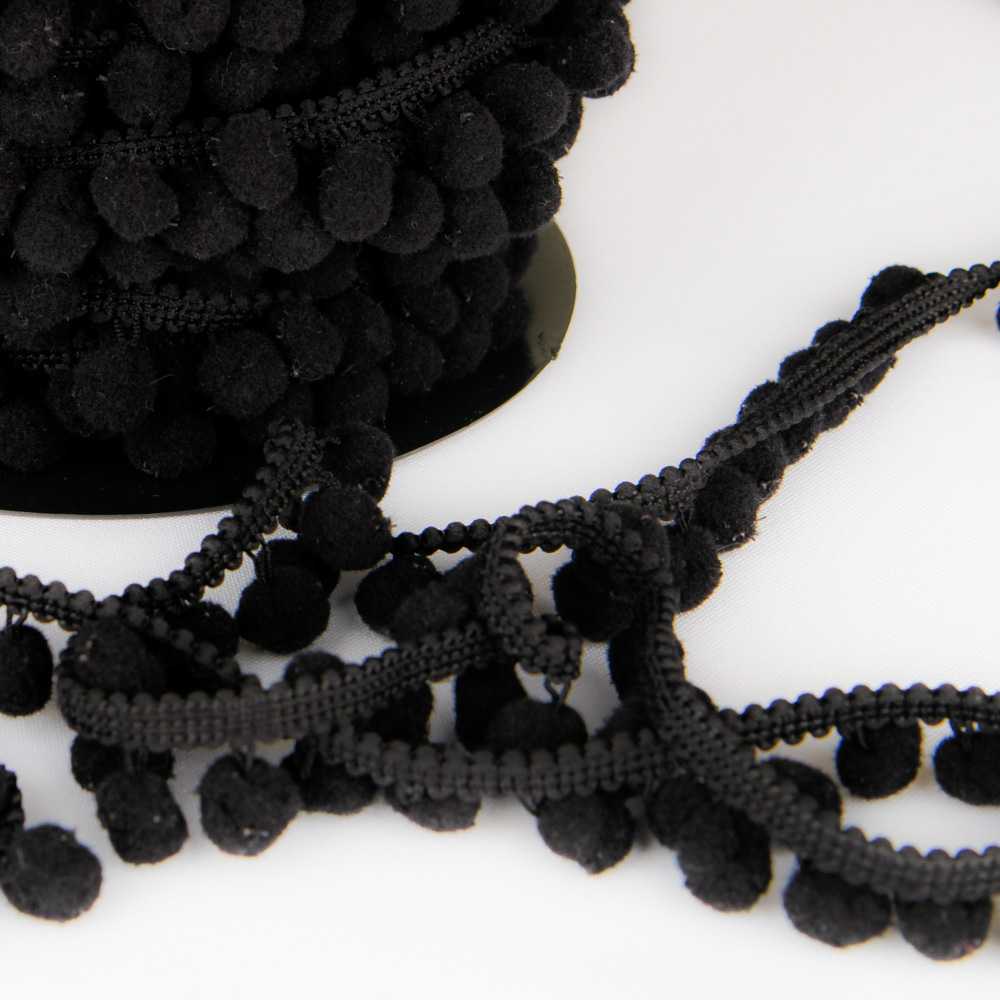 Pompom Trim Maxi Black - Ribes y Casals