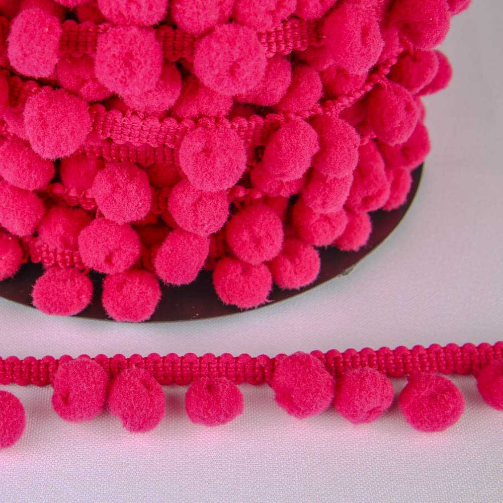 Pompom Trim Maxi Pink Fluo - Ribes y Casals