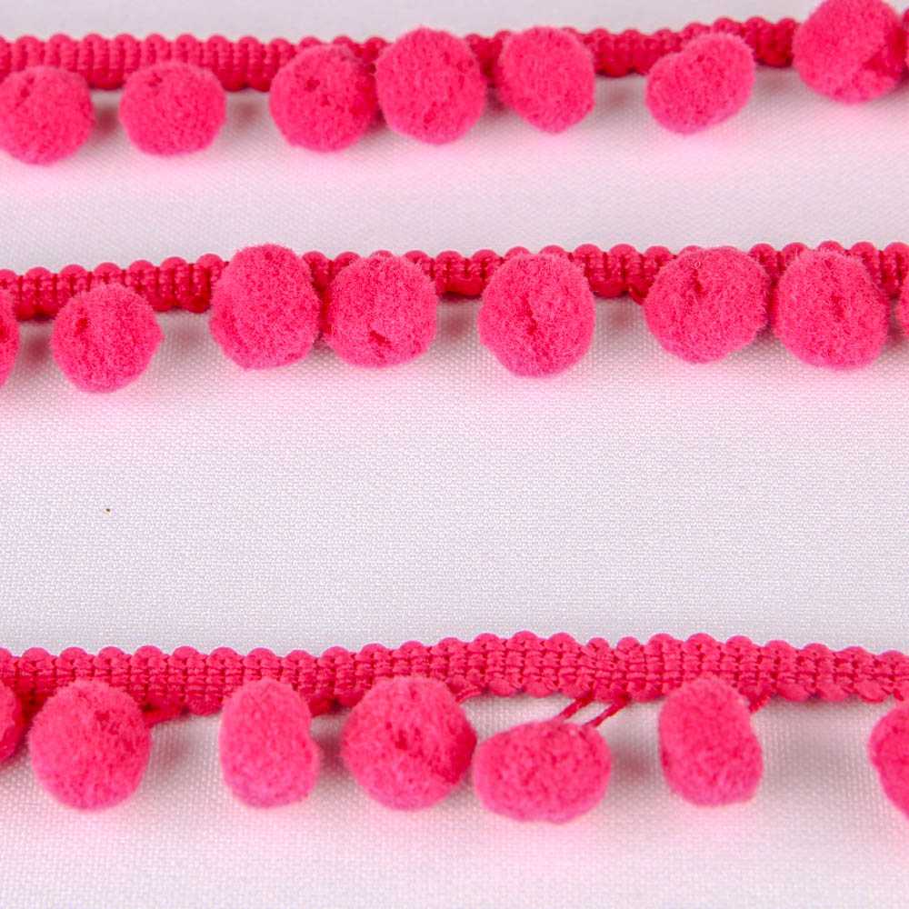 Pompom Trim Maxi Pink Fluo - Ribes y Casals