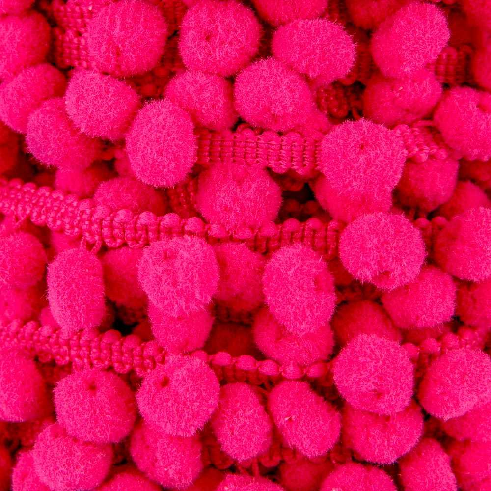 Pompom Trim Maxi Pink Fluo - Ribes y Casals