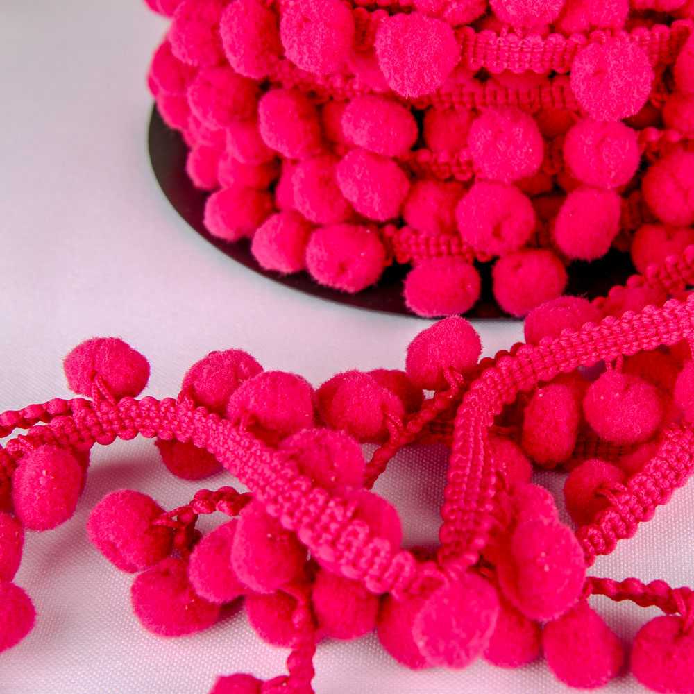 Pompom Trim Maxi Pink Fluo - Ribes y Casals