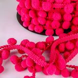 Pompom Trim Maxi Pink Fluo - Ribes y Casals