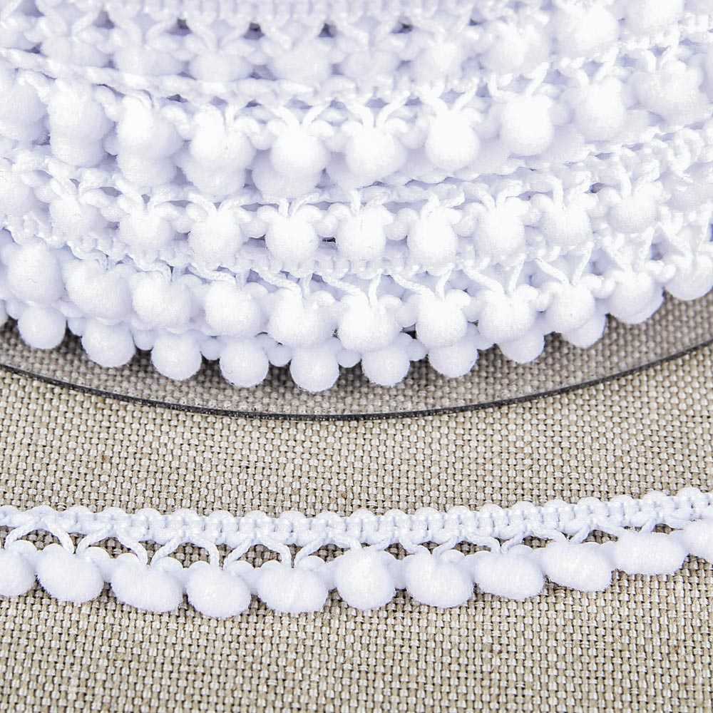 Pompom Trimming Mini White - Ribes y Casals