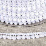 Pompom Trimming Mini White - Ribes y Casals