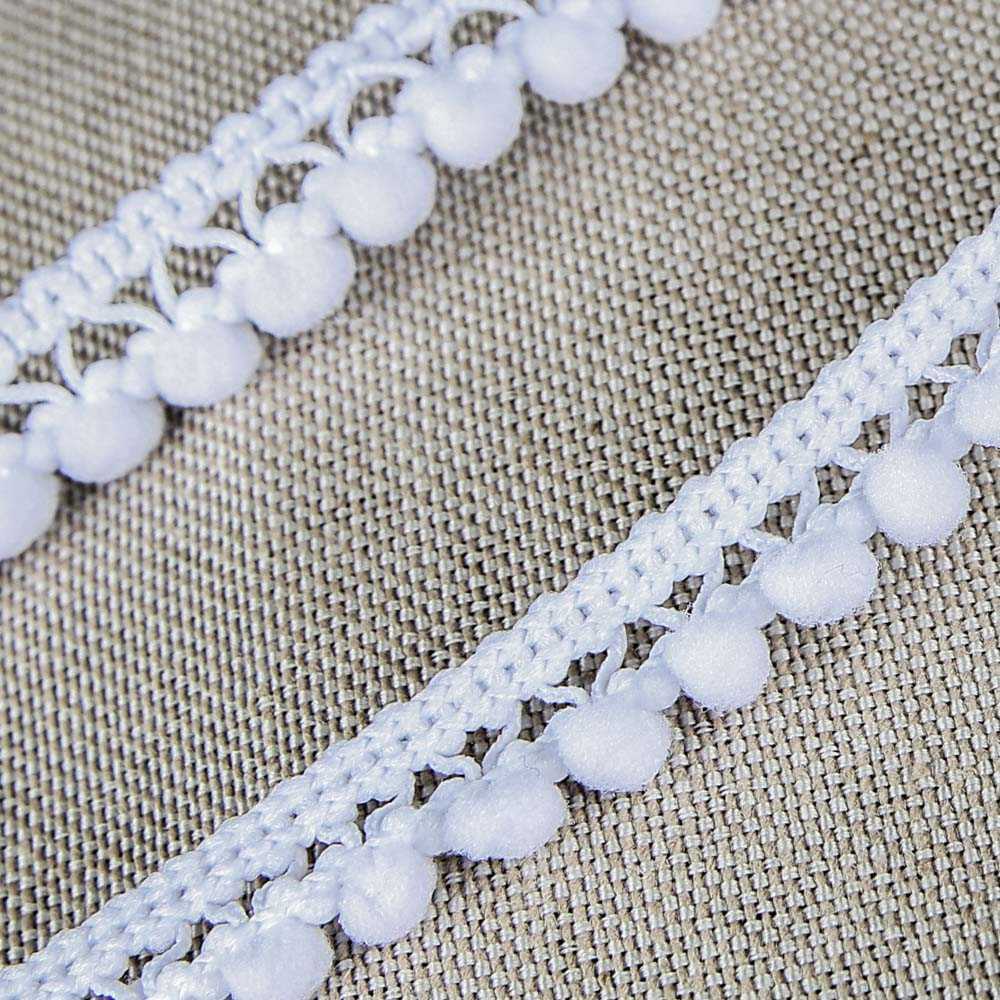 Pompom Trimming Mini White - Ribes y Casals