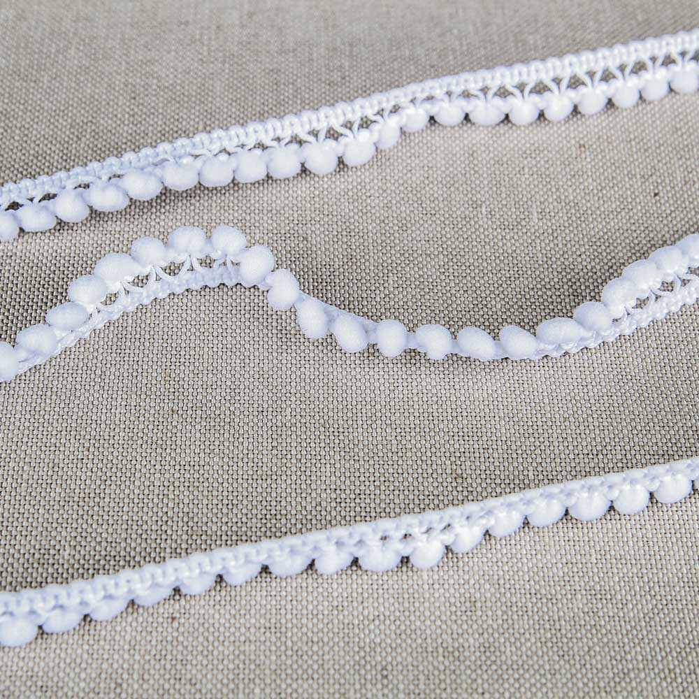 Pompom Trimming Mini White - Ribes y Casals