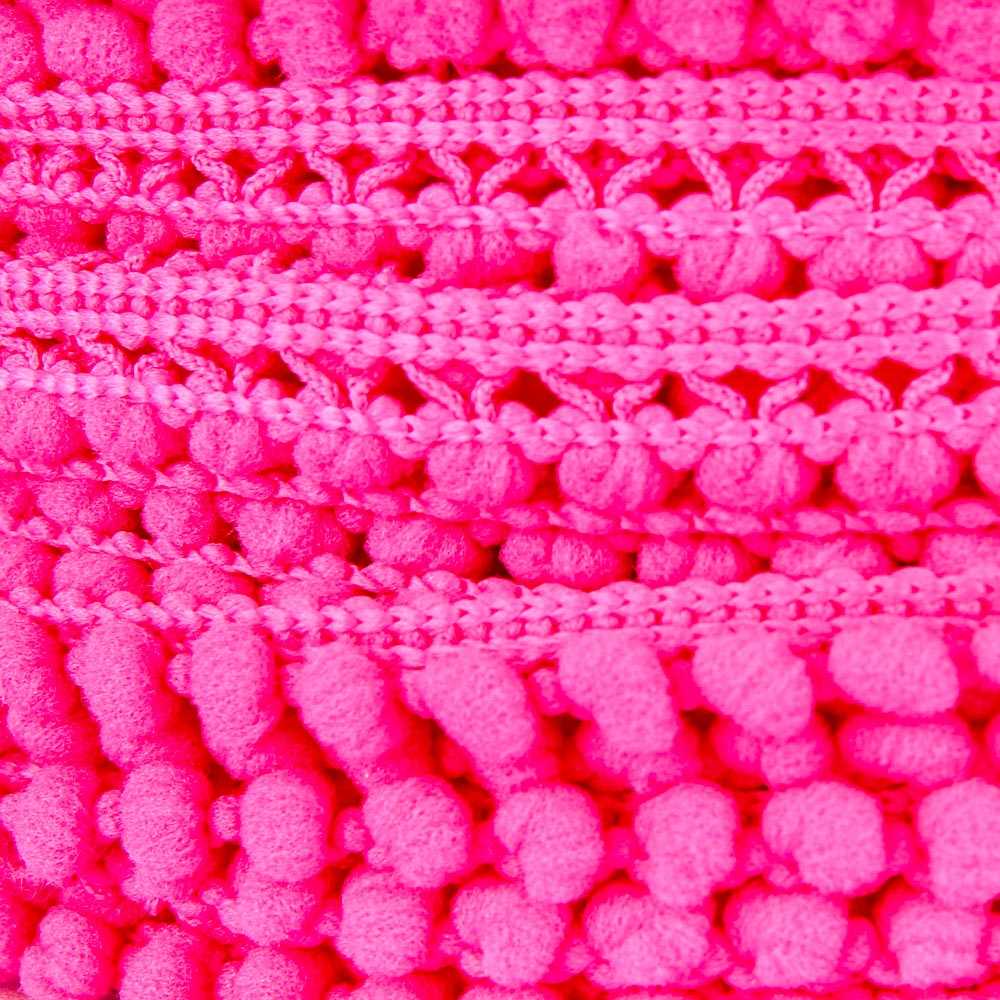 Pompom Trim Mini Pink Fluo - Ribes y Casals