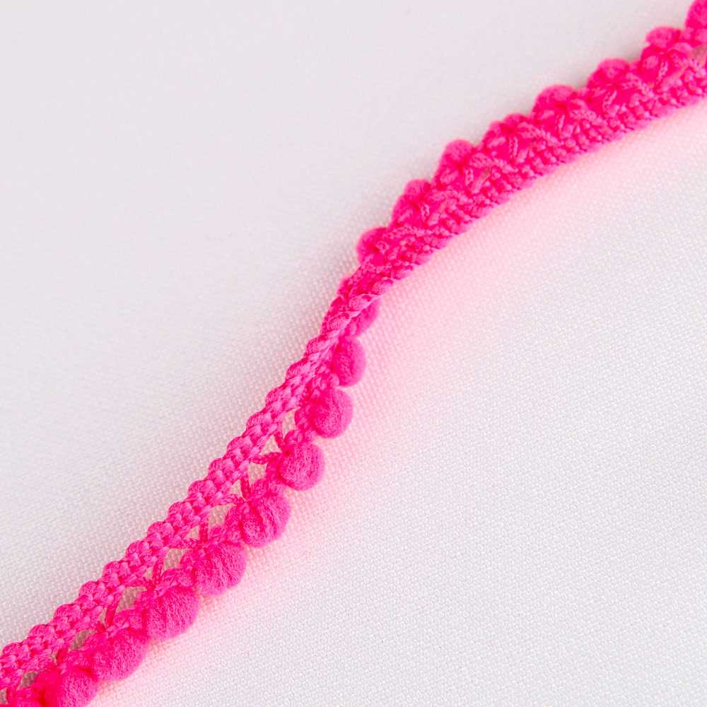 Pompom Trim Mini Pink Fluo - Ribes y Casals