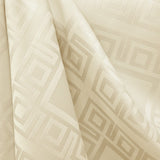 Check Damask Tablecloth, Beige - Ribes y Casals