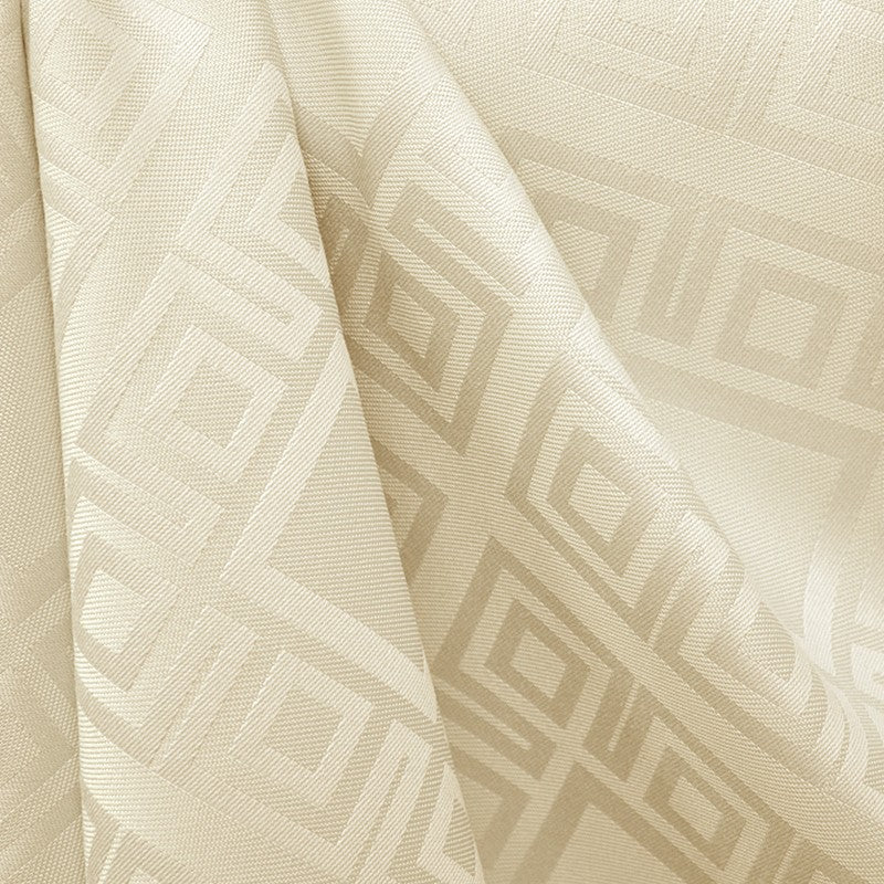 Check Damask Tablecloth, Beige - Ribes y Casals
