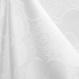 Clover Damask Tablecloth, White - Ribes y Casals