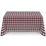 Tablecloth Stainproof Checks Burgundy - Ribes y Casals
