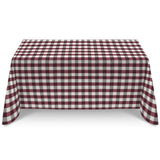 Tablecloth Stainproof Checks Burgundy - Ribes y Casals