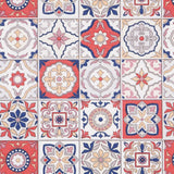 Red Mosaic Anti Stain Tablecloth - Ribes y Casals