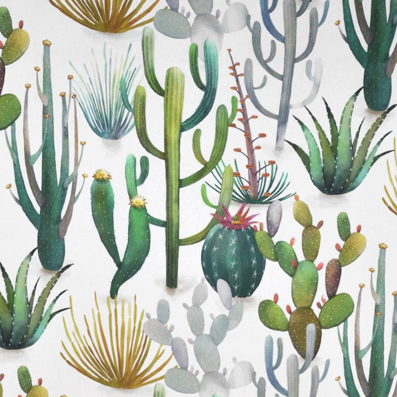 Mantel Cactus Fondo Blanco - Ribes y Casals