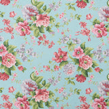 Tablecloth Cretonne Flowers Turquoise - Ribes y Casals