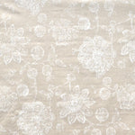 Resin-Coated Tablecloth Flower Print White - Ribes y Casals