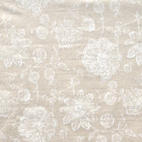 Resin-Coated Tablecloth Flower Print White - Ribes y Casals