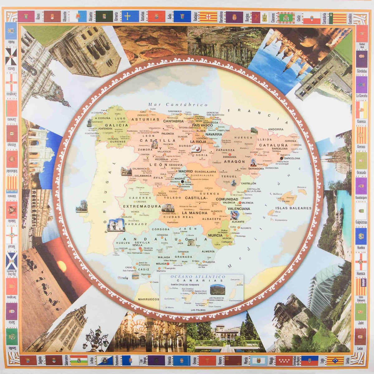 Anti-Stain Tablecloth Map Spain - Ribes y Casals