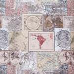 Anti-Stain TableclothÿBeige world map - Ribes y Casals